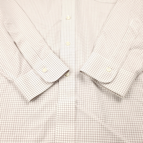 Brooks Brothers Regent Dress Shirt 17 35 Supima Spandex Stretch Non Iron Grid - Picture 7 of 10